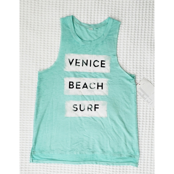 AERO sample Venice Beach teal racerback tee NWT - Picture 1 of 7